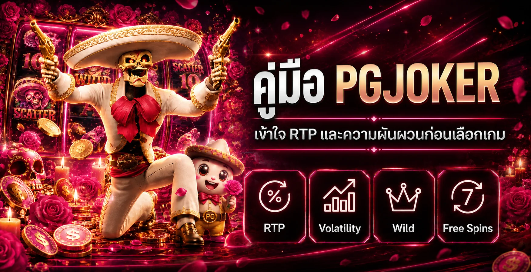 PGJOKER คู่มือ RTP และความผันผวนสล็อตก่อนเลือกเกม